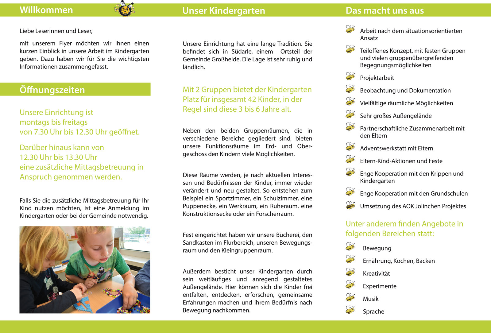 Kindergarten Sudarler Hummelnust Flyer